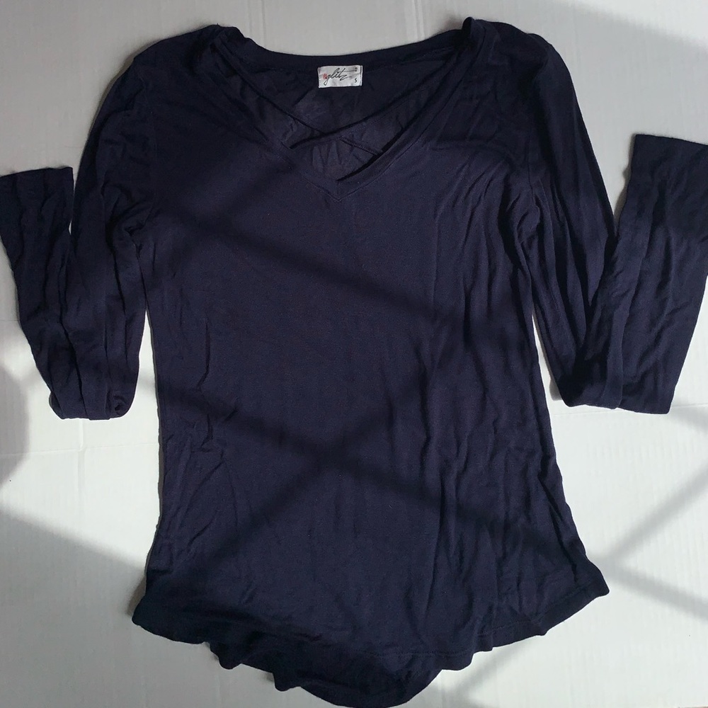 Long sleeve shirt navy blue